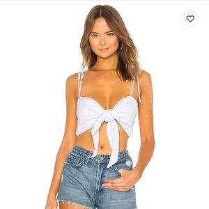NWOT [superdown] Emelia Bra Top in White